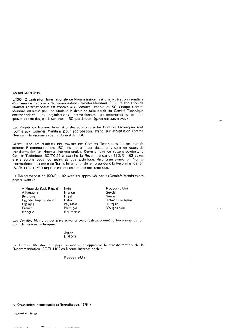 ISO 1102:1975 ISO 1102:1975 - Road vehicles — Mechanical connections between towing vehicles and trailers — Interchangeability
Released:3/1/1975 - Page 2 preview