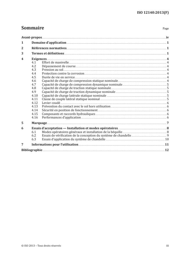 ISO 12140:2013 - Matériel agricole -- Remorques agricoles et matériel traîné -- Béquilles d'attelage