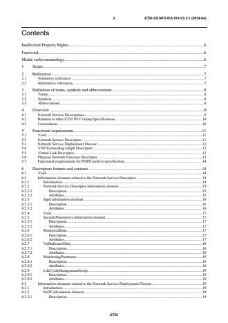 ETSI GS NFV-IFA 014 V3.2.1 (2019-04) - Network Functions Virtualisation (NFV) Release 3; Management and Orchestration; Network Service Templates Specification