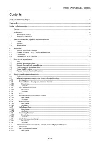 ETSI GS NFV-IFA 014 V2.6.1 (2019-04) - Network Functions Virtualisation (NFV) Release 2; Management and Orchestration; Network Service Templates Specification