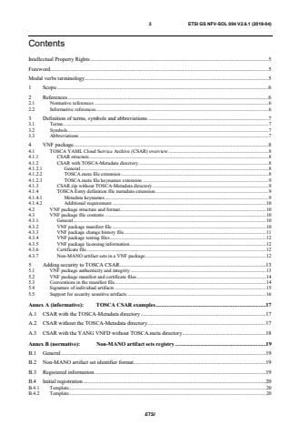 ETSI GS NFV-SOL 004 V2.6.1 (2019-04) - Network Functions Virtualisation (NFV) Release 2; Protocols and Data Models; VNF Package specification