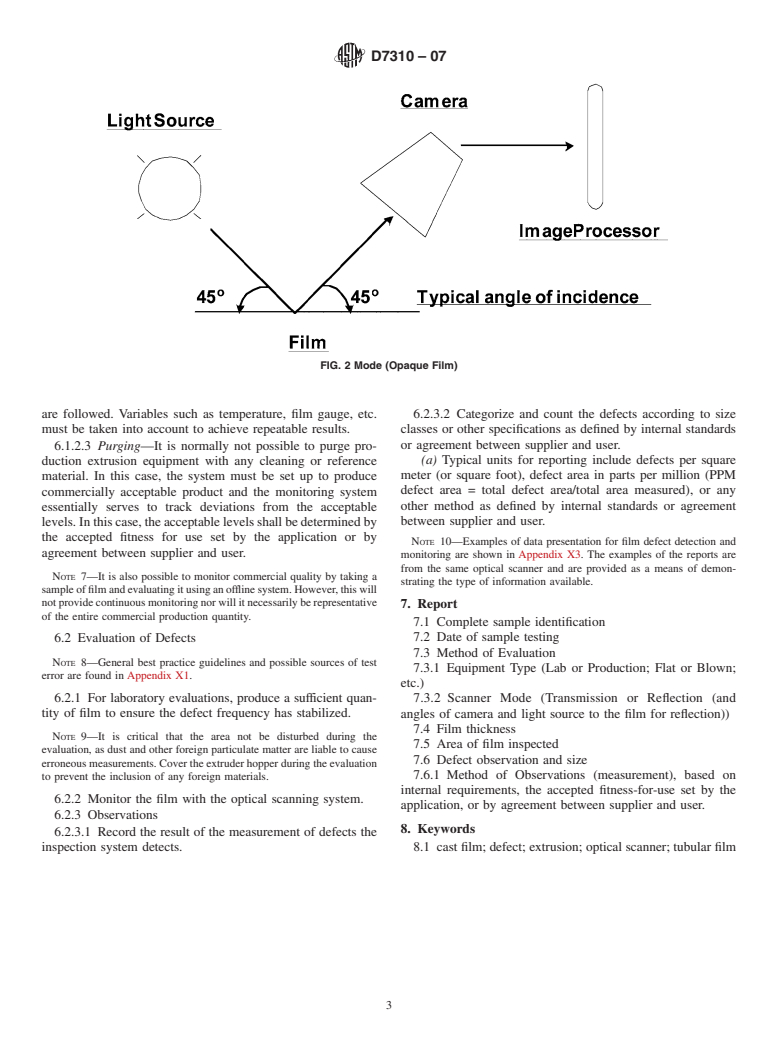 ASTM D7310-07 - Standard Guide for Defect Detection and Rating of Plastic Films Using Optical Sensors