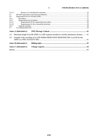 SIST EN 300 392-3-10 V1.2.1:2020 ETSI EN 300 392-3-10 V1.2.1 (2020-04) - Terrestrial Trunked Radio (TETRA); Voice plus Data (V+D); Part 3: Interworking at the Inter-System Interface (ISI); Sub-part 10: General design, PSS1 over E.1 - Page 4 preview