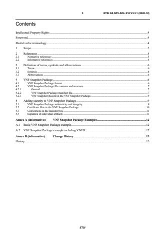 ETSI GS NFV-SOL 010 V3.3.1 (2020-12) - Network Functions Virtualisation (NFV) Release 3; Protocols and Data Models; VNF Snapshot Package specification