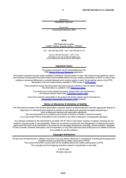 ETSI EN 304 220-2 V1.2.1 (2024-08) - Wideband data transmission SRD; Harmonised Standard for access to radio spectrum; Part 2: Wideband data transmission devices: terminal node operating in the frequency bands 863 MHz to 868 MHz and 915,8 MHz to 919,4 MHz - Page 2 preview