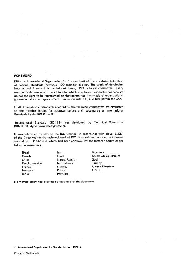 ISO 1114:1977 ISO 1114:1977 - Cocoa beans -- Cut test - Page 2 preview
