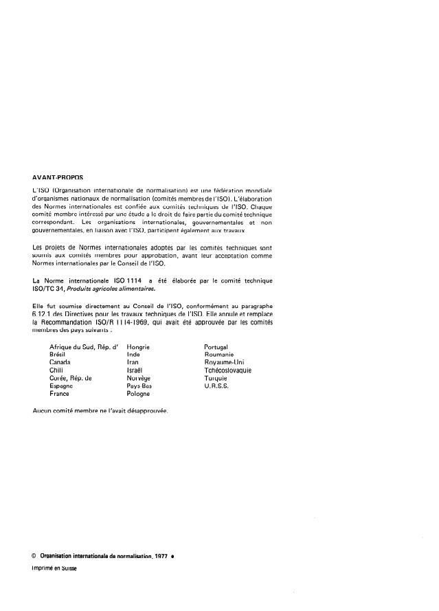 ISO 1114:1977 ISO 1114:1977 - Feves de cacao -- Épreuve a la coupe - Page 2 preview