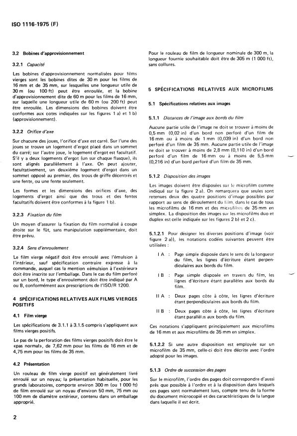 ISO 1116:1975 ISO 1116:1975 - Microcopie -- Microfilms de 16 mm et de 35 mm et leurs bobines d'approvisionnement et de lecture - Page 4 preview