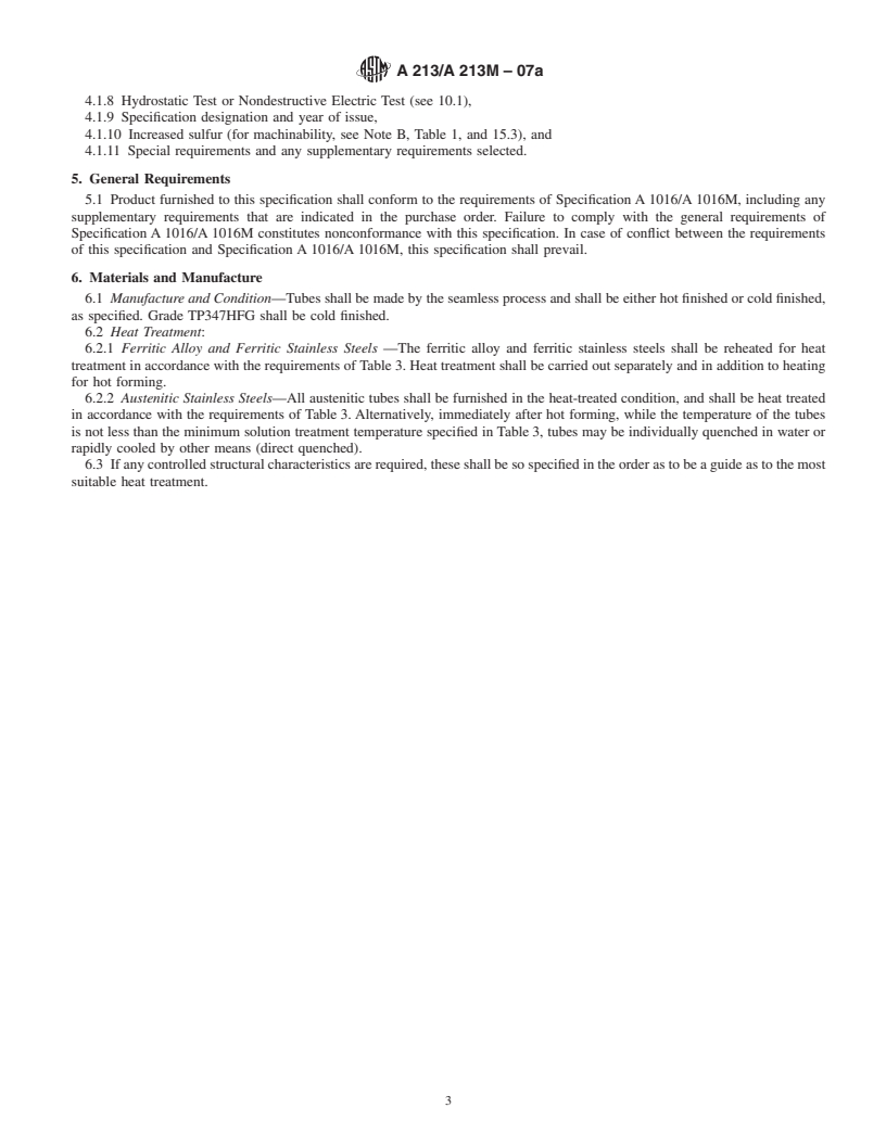 REDLINE ASTM A213/A213M-07a - Standard Specification for Seamless Ferritic and Austenitic Alloy-Steel Boiler, Superheater, and Heat-Exchanger Tubes