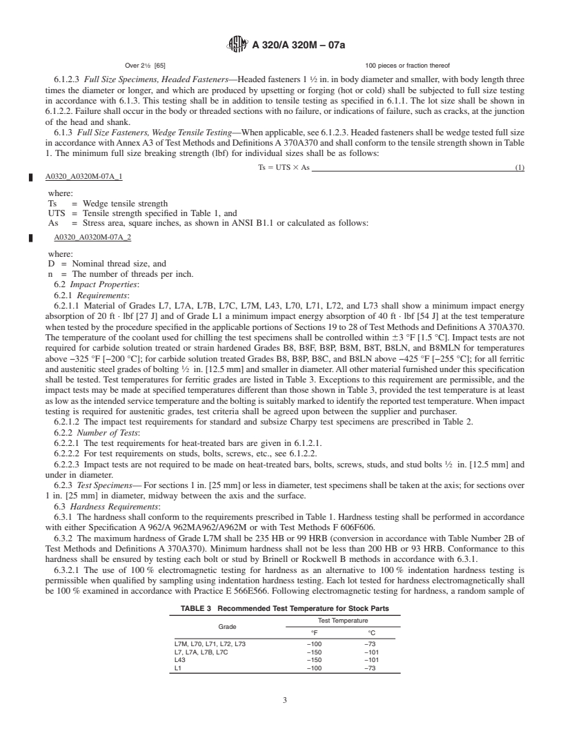 REDLINE ASTM A320/A320M-07a - Standard Specification for Alloy-Steel and Stainless Steel Bolting Materials for Low-Temperature Service