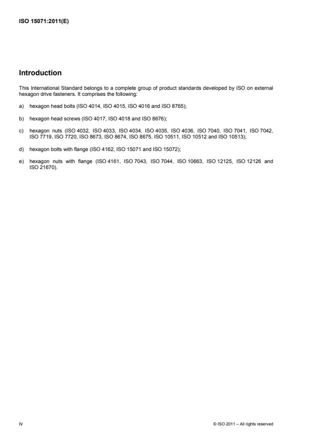 ISO 15071:2011 ISO 15071:2011 - Hexagon bolts with flange -- Small series -- Product grade A - Page 4 preview