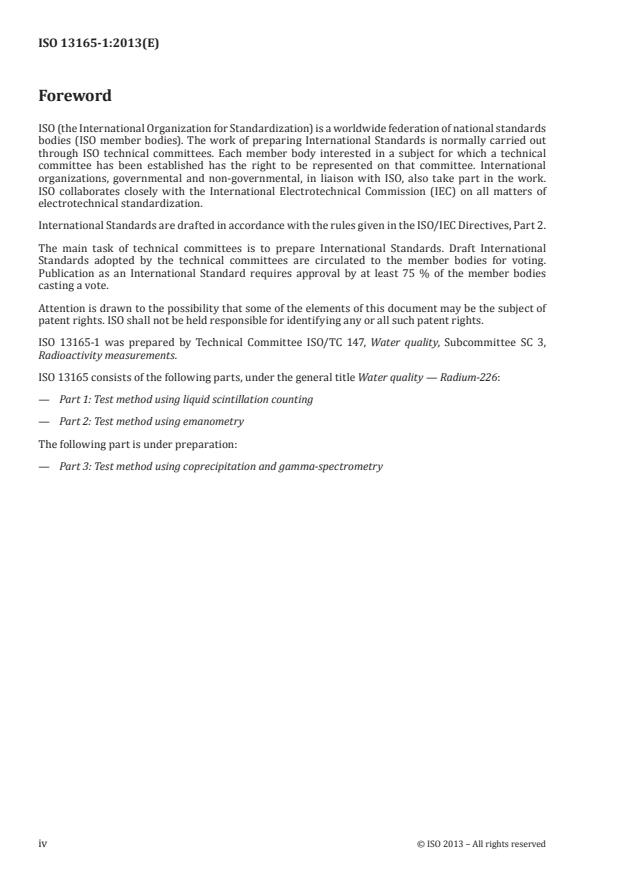 ISO 13165-1:2013 ISO 13165-1:2013 - Water quality -- Radium-226 - Page 4 preview