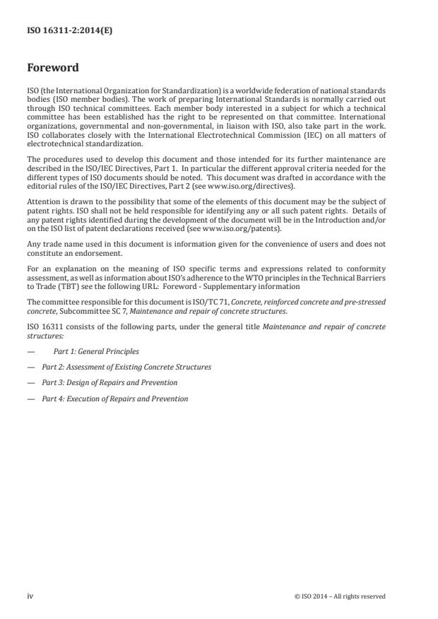 ISO 16311-2:2014 ISO 16311-2:2014 - Maintenance and repair of concrete structures - Page 4 preview