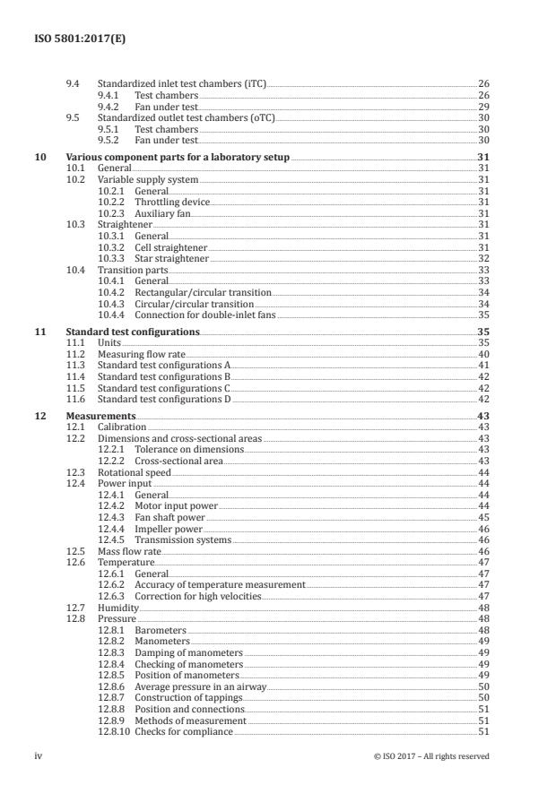ISO 5801:2017 ISO 5801:2017 - Fans -- Performance testing using standardized airways - Page 4 preview