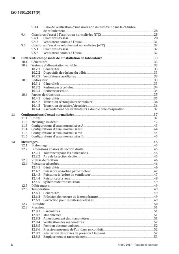 ISO 5801:2017 ISO 5801:2017 - Ventilateurs -- Essais aérauliques sur circuits normalisés - Page 4 preview