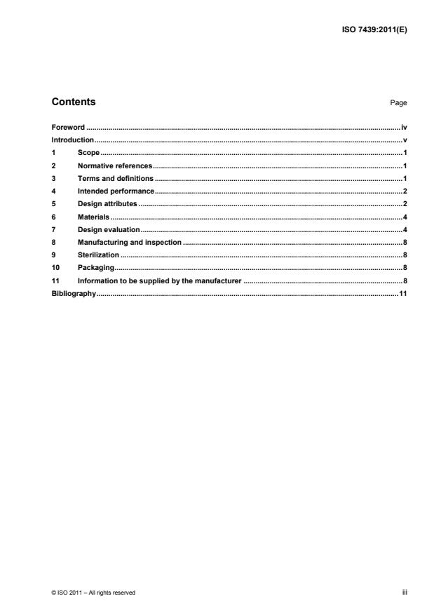 ISO 7439:2011 - Copper-bearing contraceptive intrauterine devices -- Requirements and tests