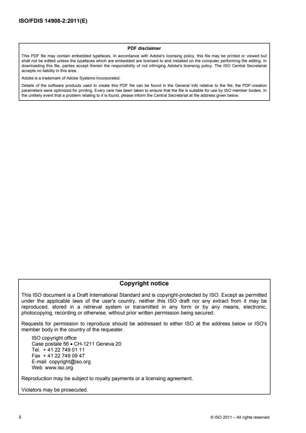 ISO/FDIS 14908-2 ISO/FDIS 14908-2 - Interconnection of information technology equipment -- Control Network Protocol - Page 2 preview