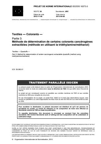 ISO 16373-3:2014 - Textiles - Colorants