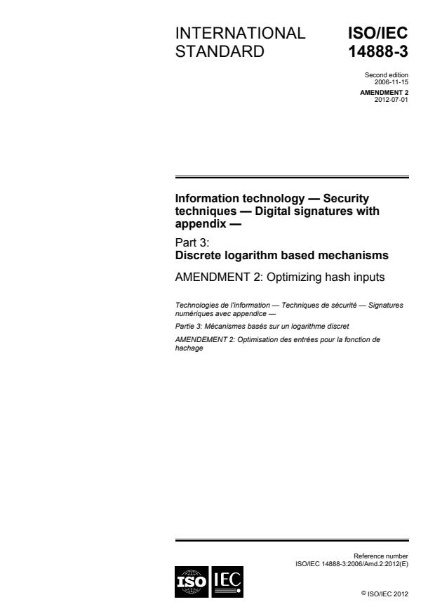 ISO/IEC 14888-3:2006/Amd 2:2012 - Optimizing hash inputs
