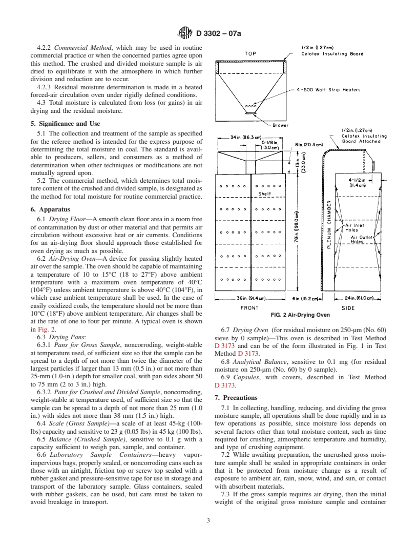 ASTM D3302-07a - Standard Test Method for Total Moisture in Coal