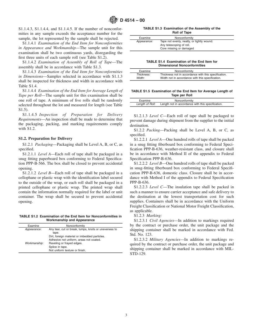 ASTM D4514-00 - Standard Specification for Friction Tape