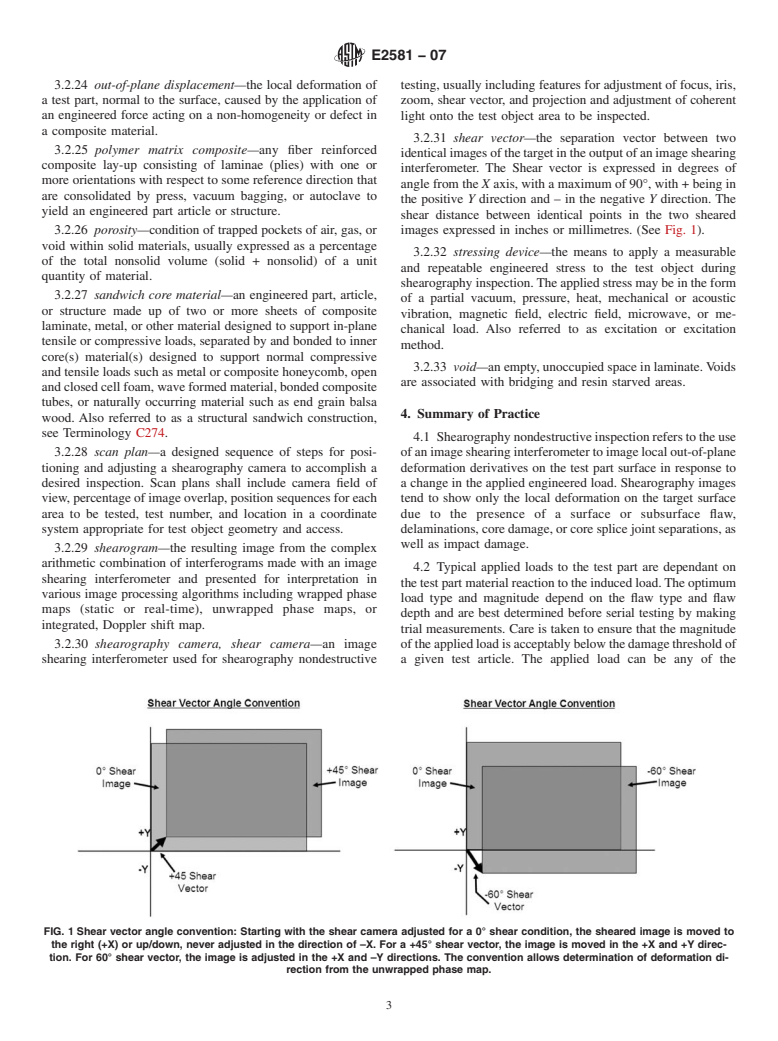 ASTM E2581-07 - Standard Practice for Shearography of Polymer Matrix Composites, Sandwich Core Materials and Filament-Wound Pressure Vessels in Aerospace Applications