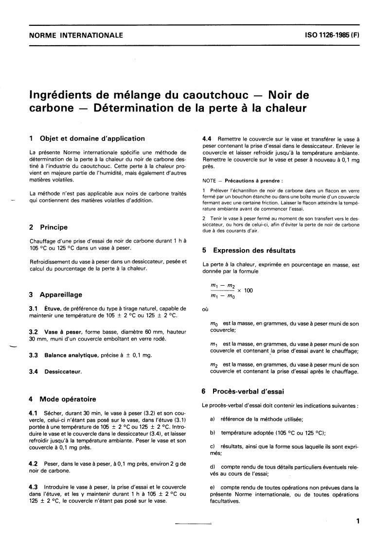 ISO 1126:1985 - Rubber compounding ingredients — Carbon black — Determination of loss on heating
Released:5/2/1985