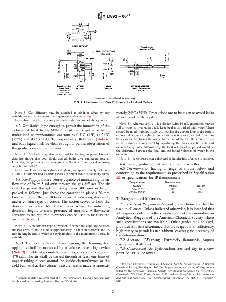 ASTM D892-06e1 - Standard Test Method for Foaming Characteristics of Lubricating Oils