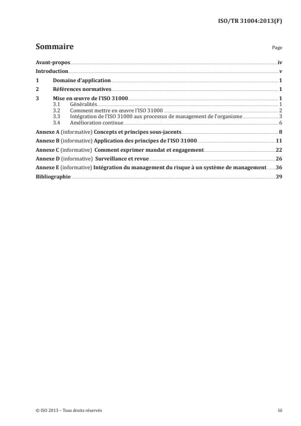 ISO/TR 31004:2013 - Management du risque -- Lignes directrices pour l'implementation de l'ISO 31000