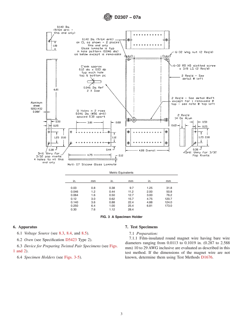 ASTM D2307-07a - Standard Test Method for Thermal Endurance of Film-Insulated Round Magnet Wire