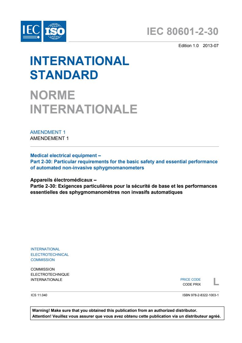 IEC 80601-2-30:2009/Amd 1:2013 IEC 80601-2-30:2009/Amd 1:2013 - Page 3 preview