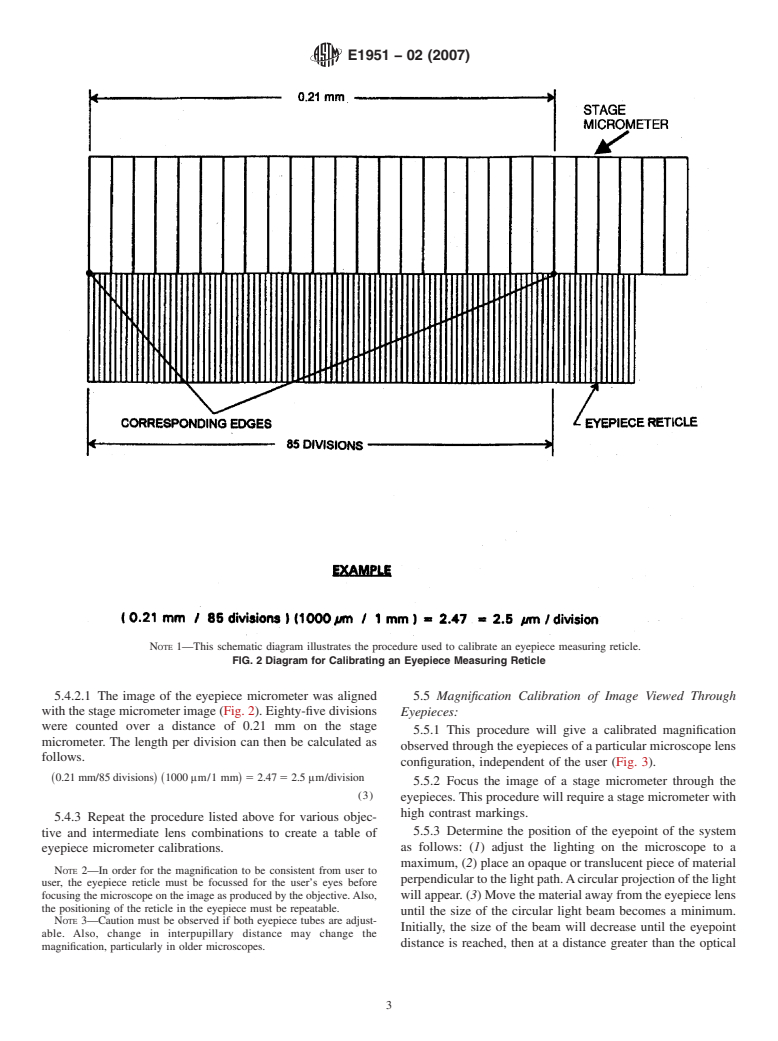 ASTM E1951-02(2007) - Standard Guide for Calibrating Reticles and Light Microscope Magnifications