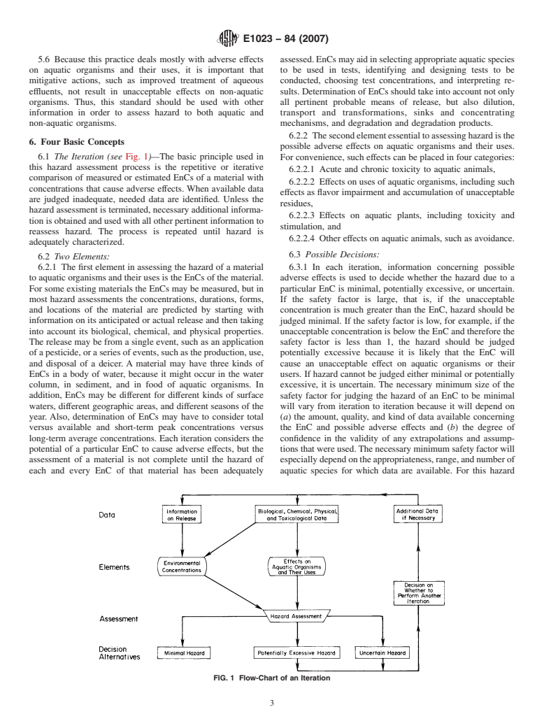 ASTM E1023-84(2007) - Standard Guide for Assessing the Hazard of a Material to Aquatic Organisms and Their Uses