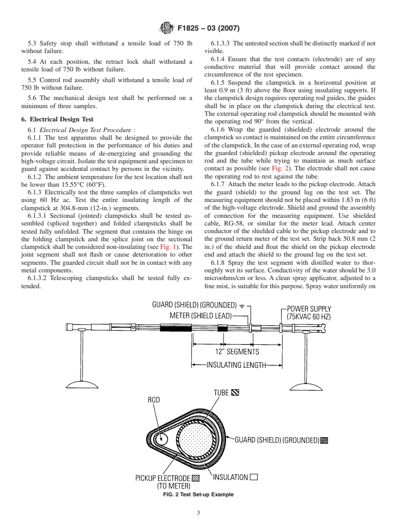 ASTM F1825-03(2007) - Standard Specification for Clampstick Type Live Line Tools