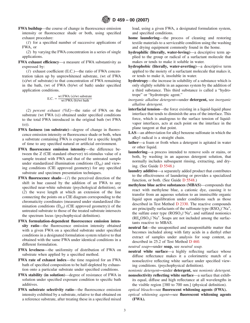 ASTM D459-00(2007) - Standard Terminology Relating to Soaps and Other Detergents