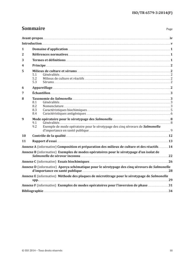 ISO/TR 6579-3:2014 - Microbiologie de la chaîne alimentaire -- Méthode horizontale pour la recherche, le dénombrement et le sérotypage des Salmonella