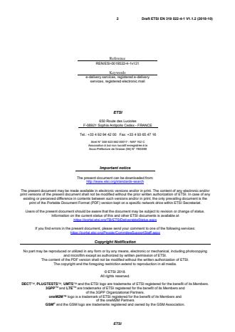 SIST EN 319 522-4-1 V1.2.1:2019 ETSI EN 319 522-4-1 V1.1.2 (2018-10) - Electronic Signatures and Infrastructures (ESI); Electronic Registered Delivery Services; Part 4: Bindings; Sub-part 1: Message delivery bindings - Page 2 preview