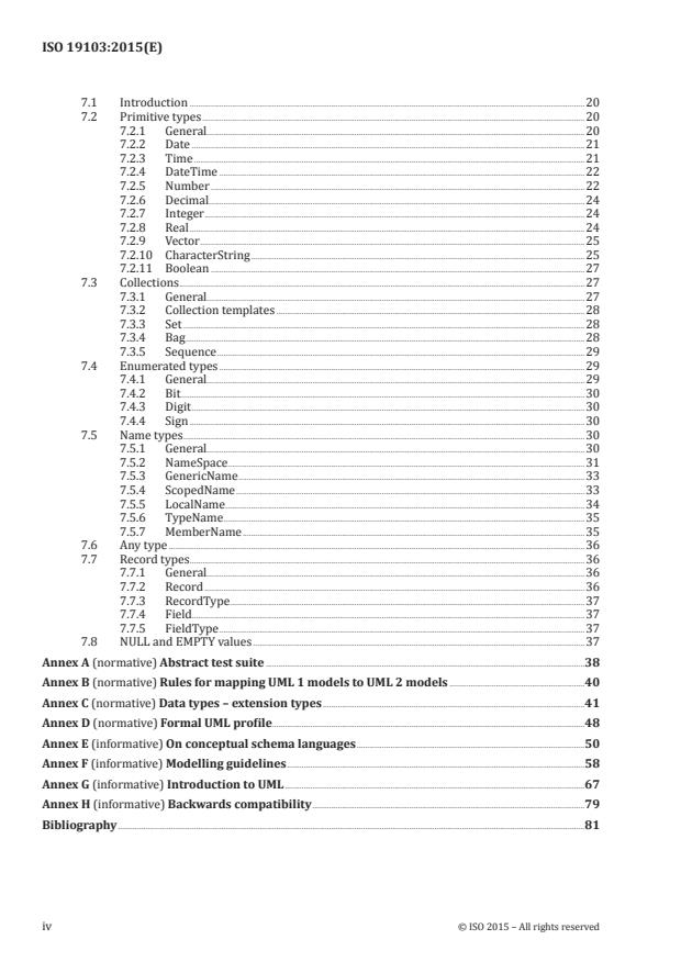 SIST ISO 19103:2020 ISO 19103:2015 - Geographic information -- Conceptual schema language - Page 4 preview