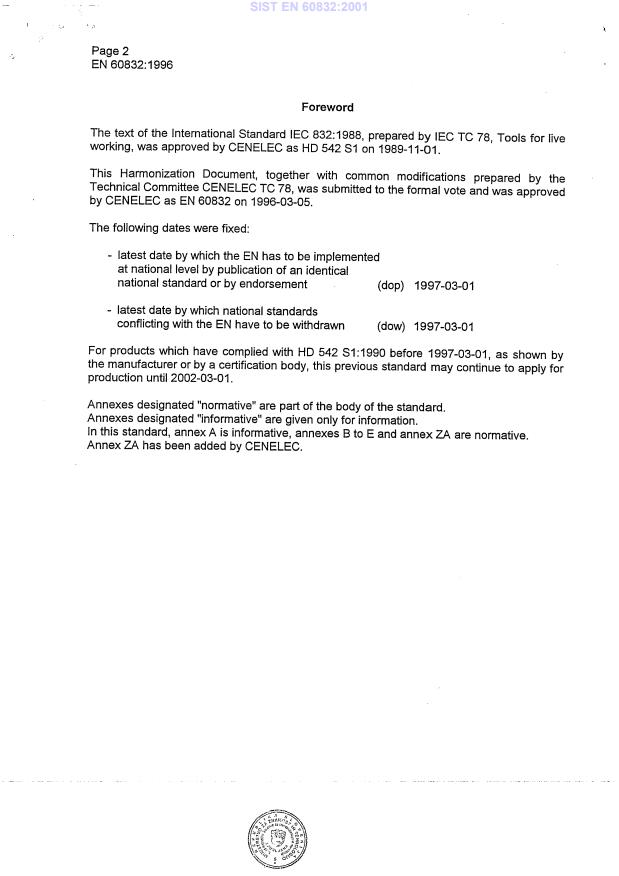 EN 60832:1996 EN 60832:2001 - Page 4 preview