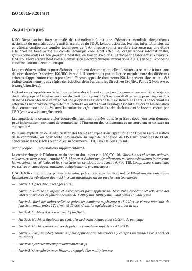 ISO 10816-8:2014 ISO 10816-8:2014 - Vibrations mécaniques -- Évaluation des vibrations des machines par mesurages sur les parties non tournantes - Page 4 preview