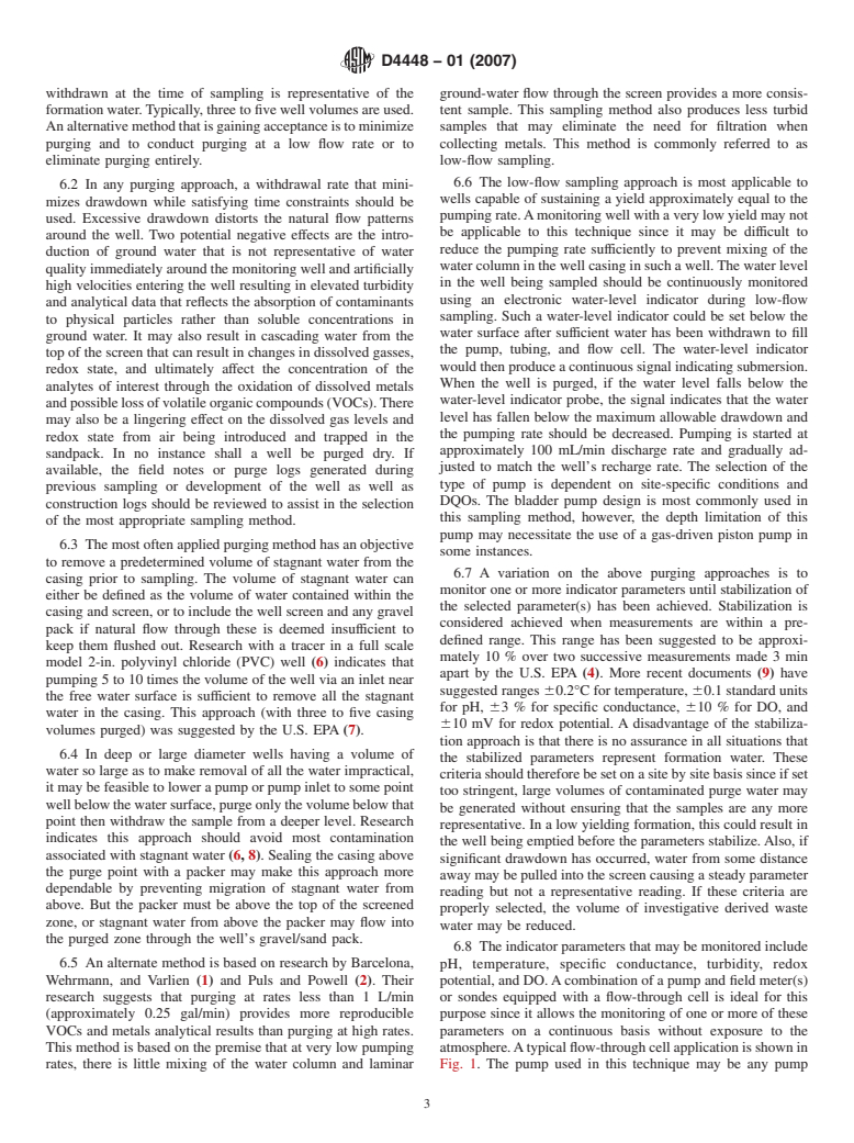 ASTM D4448-01(2007) - Standard Guide for Sampling Ground-Water Monitoring Wells