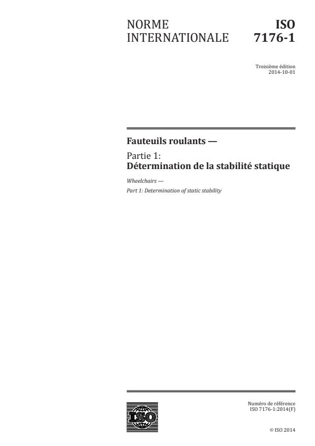 ISO 7176-1:2014 - Fauteuils roulants