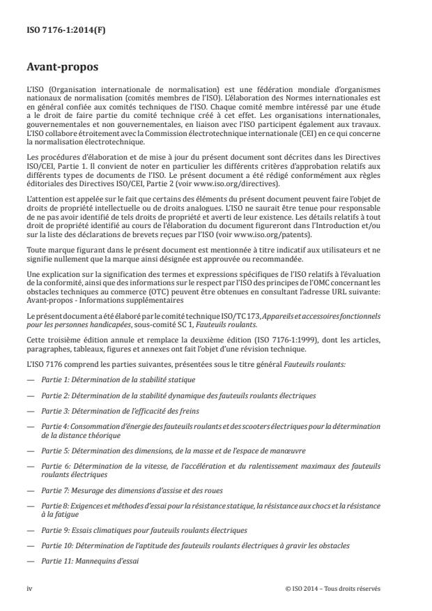 ISO 7176-1:2014 ISO 7176-1:2014 - Fauteuils roulants - Page 4 preview