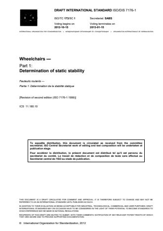ISO 7176-1:2014 - Wheelchairs