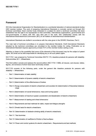 ISO 7176-1:2014 ISO 7176-1:2014 - Wheelchairs - Page 4 preview