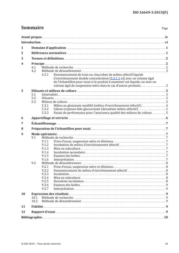 ISO 16649-3:2015 - Microbiologie de la chaîne alimentaire -- Méthode horizontale pour le dénombrement des Escherichia coli bêta-glucuronidase positive