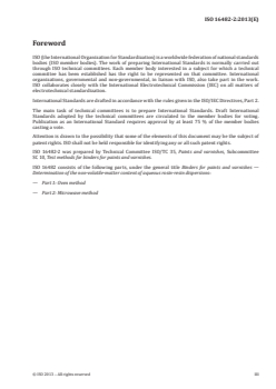 ISO 16482-2:2013 - Binders for paints and varnishes — Determination of the non-volatile-matter content of aqueous rosin-resin dispersions — Part 2: Microwave method
Released:1/22/2013 - Page 3 preview