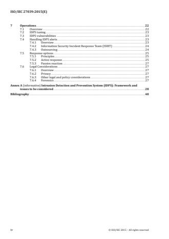 ISO/IEC 27039:2015 ISO/IEC 27039:2015 - Information technology -- Security techniques -- Selection, deployment and operations of intrusion detection and prevention systems (IDPS) - Page 4 preview