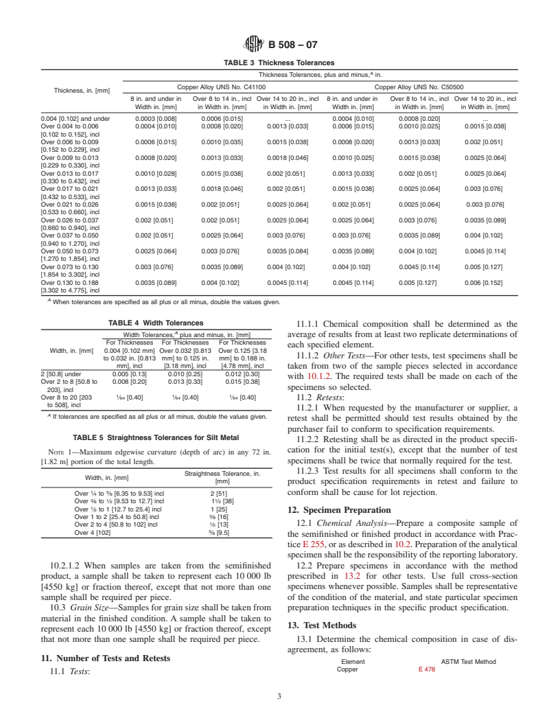 ASTM B508-07 - Standard Specification for Copper Alloy Strip for Flexible Metal Hose