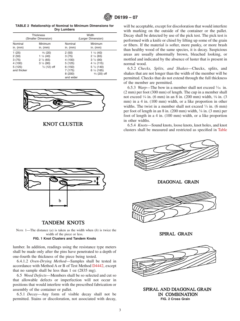 ASTM D6199-07 - Standard Practice for Quality of Wood Members of Containers and Pallets